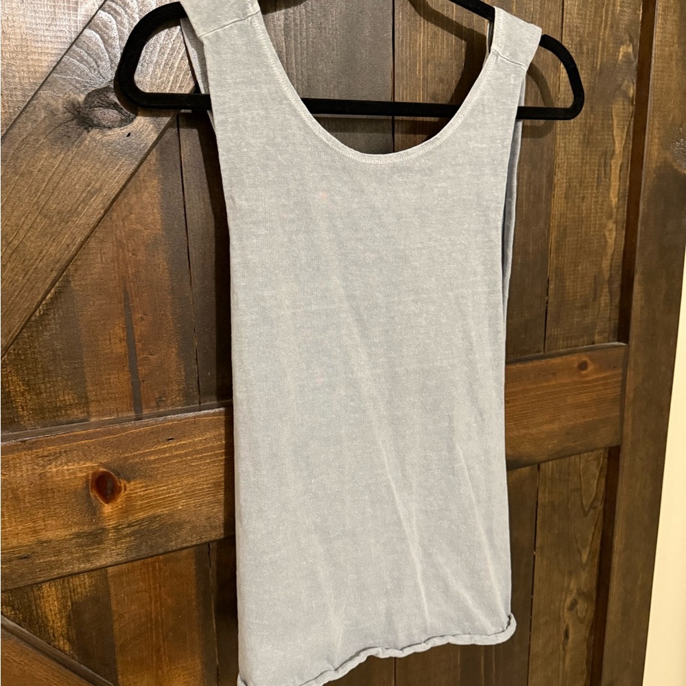 Women's Gray Sleeveless Cross back open top